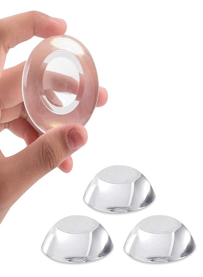 Nibbler® Clear 4 Rubber Door Bumper Stopers Wall Protector, Self Adhesive Door Handle Knob Wall Shield Bumper Guard for Wall (Heavy Round) - Image 1